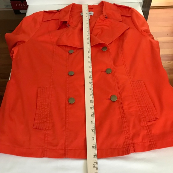 JESSICA LONDON Cotton Utility Jacket Denim Orange Jean Women’s Plus Size 18 2X - Picture 16 of 16